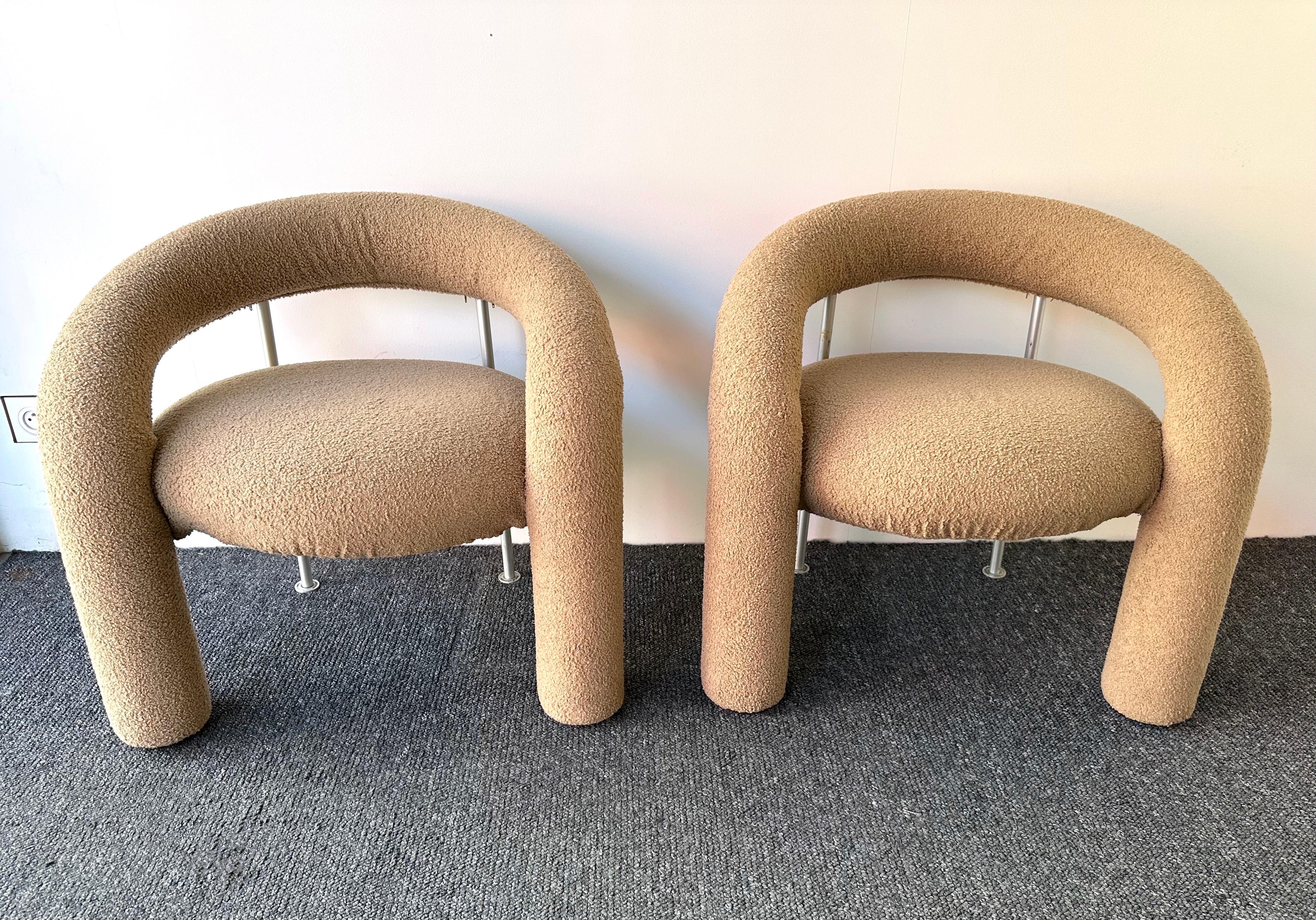 Paire de fauteuils tubulaires par Bartoli pour Rossi di Albizzate. Italie, 1970 en vente 1