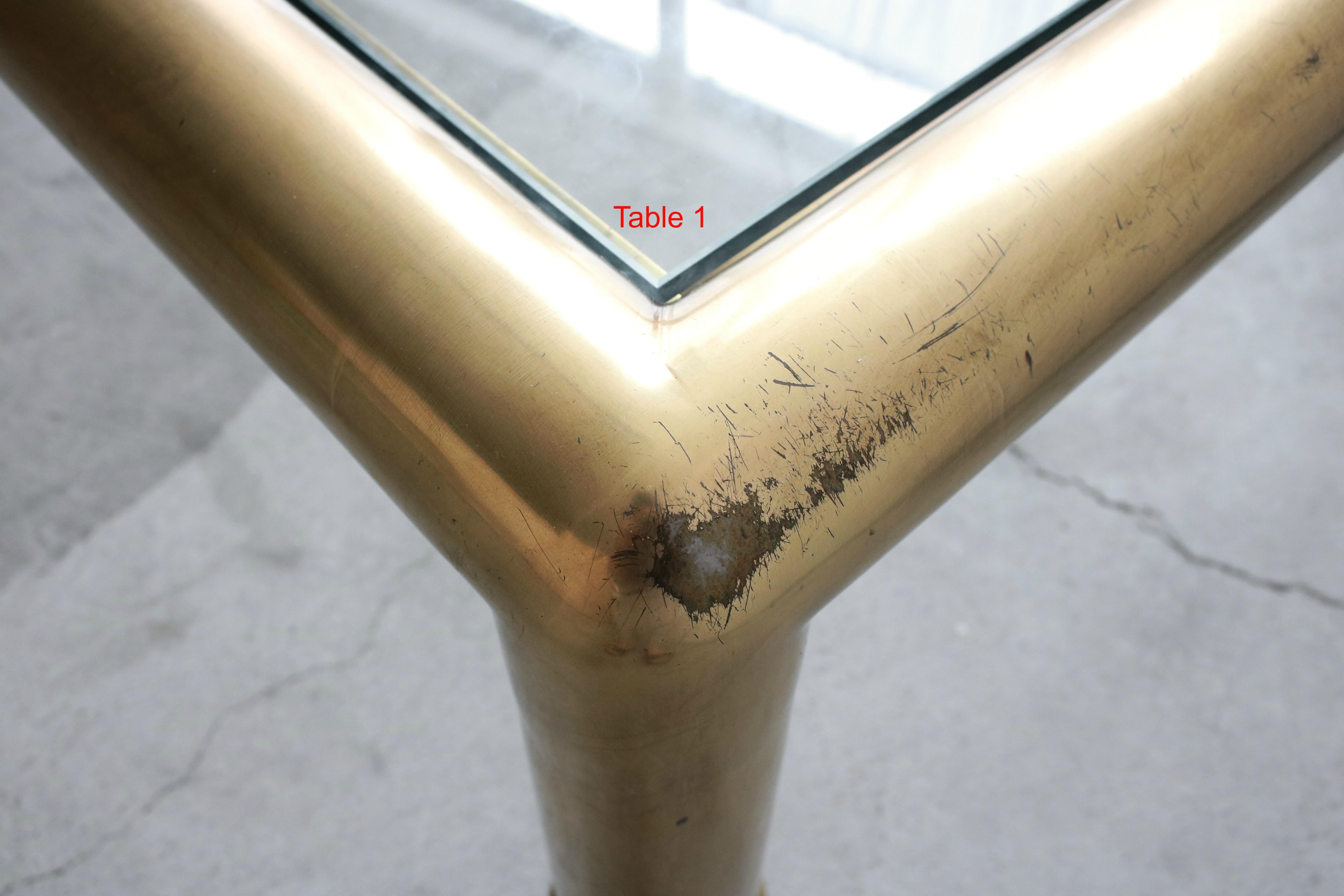 Pair of Tubular Brass Coffee Tables by Mastercraft 2