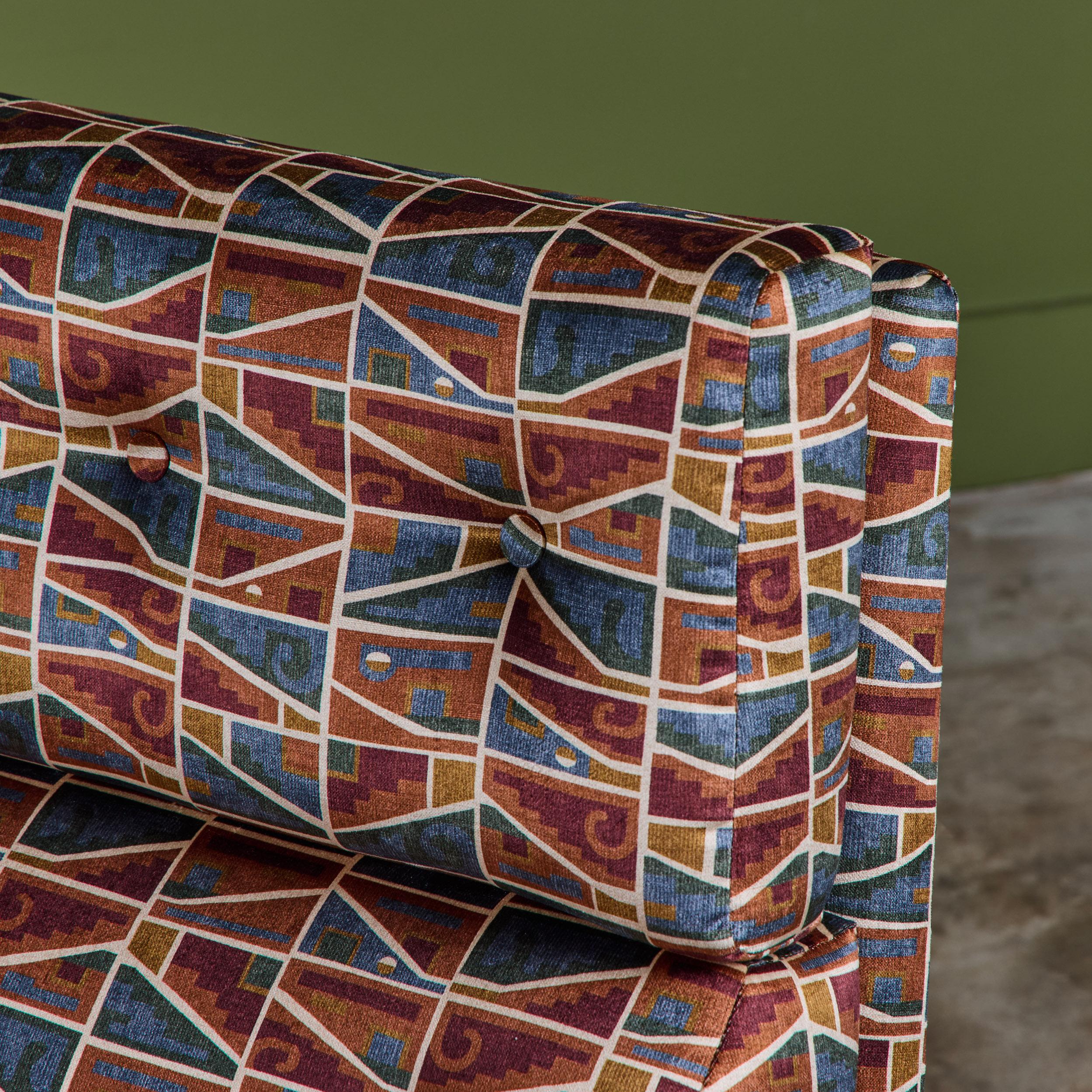 Paire de chaises longues tubulaires en porte-à-faux avec textiles Brook Perdigon en vente 5