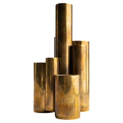 Pair of Tubular Chandelier in the Style of Gio Ponti