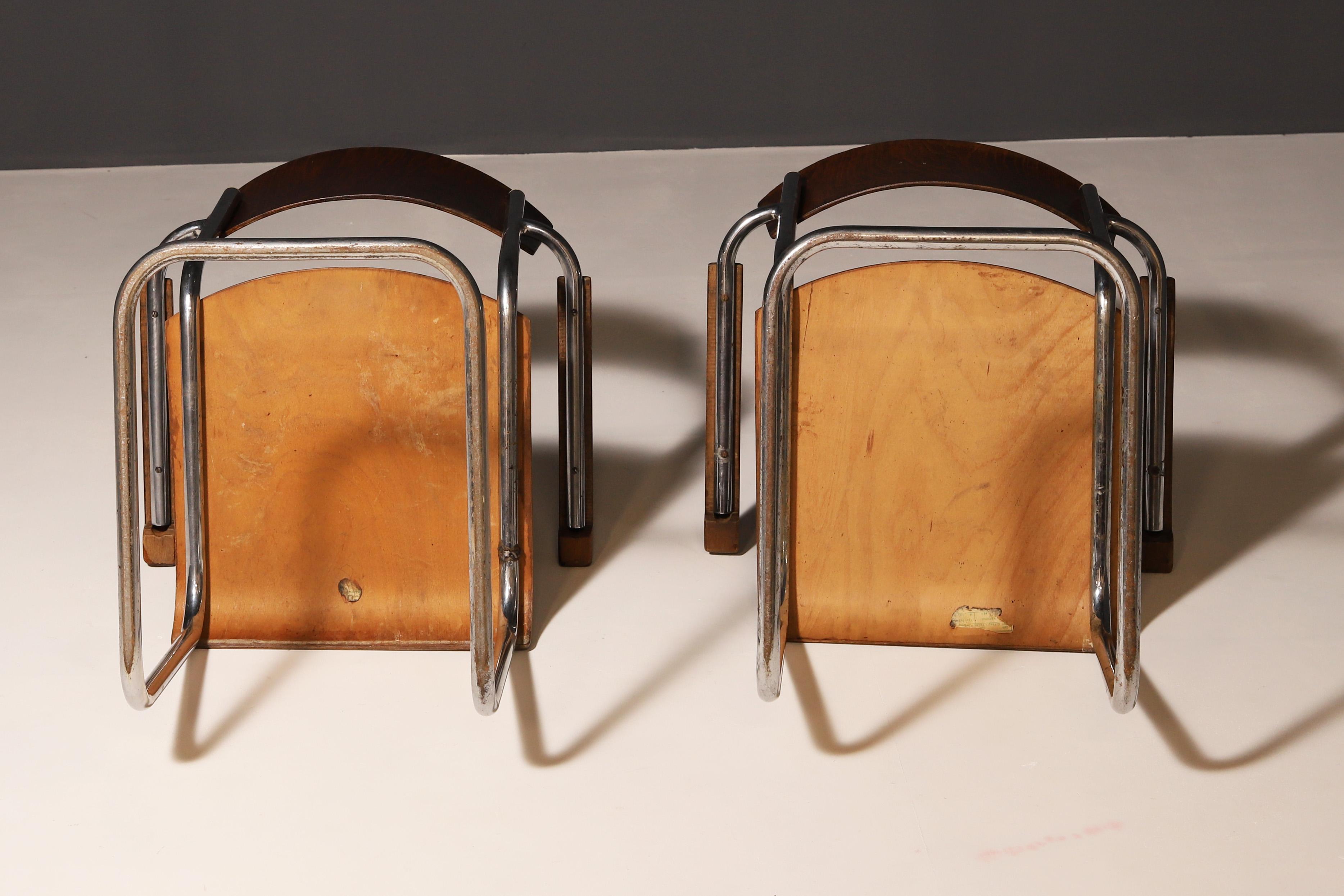 Pair of tubular desk chairs B43 by Mart Stam, 1930´s For Sale 4