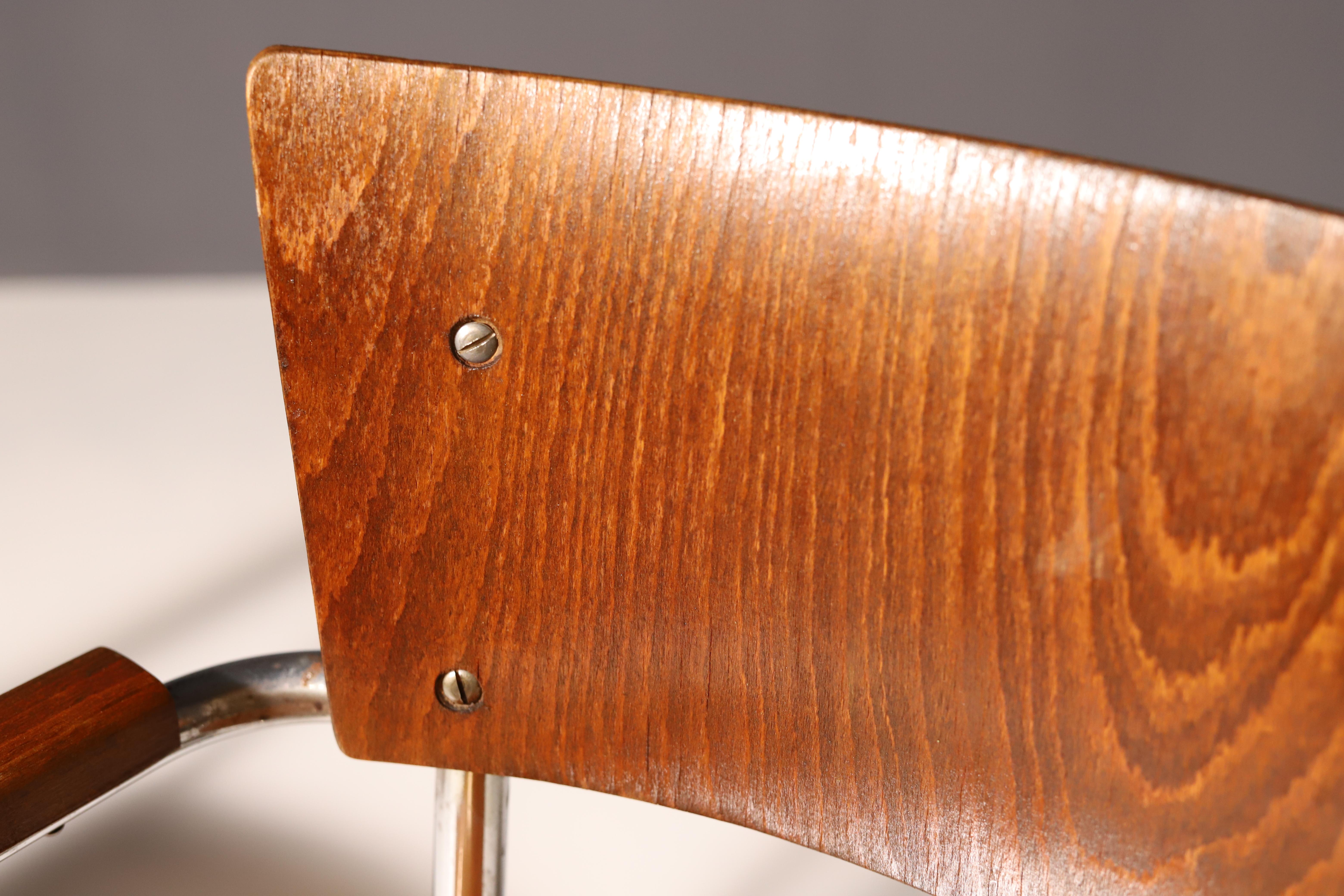 Pair of tubular desk chairs B43 by Mart Stam, 1930´s For Sale 10
