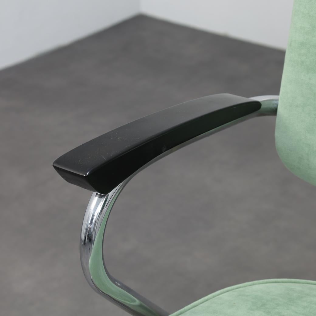 Pair of Tubular Steel Armchairs by Paul Schuitema for Fana Metal Netherlands 50s For Sale 4