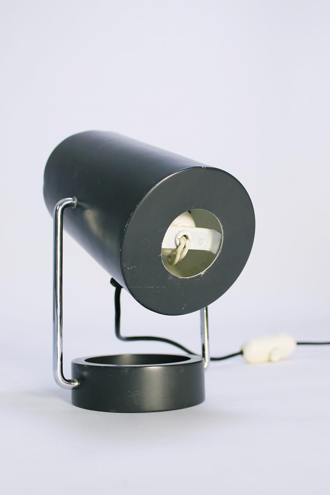Metal Pair of Tubus Table Lamps by Tulux in Style of Baltensweiler Swiss, 1960s For Sale
