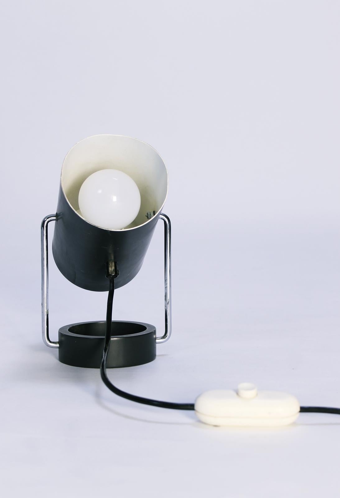 Pair of Tubus Table Lamps by Tulux in Style of Baltensweiler Swiss, 1960s For Sale 1