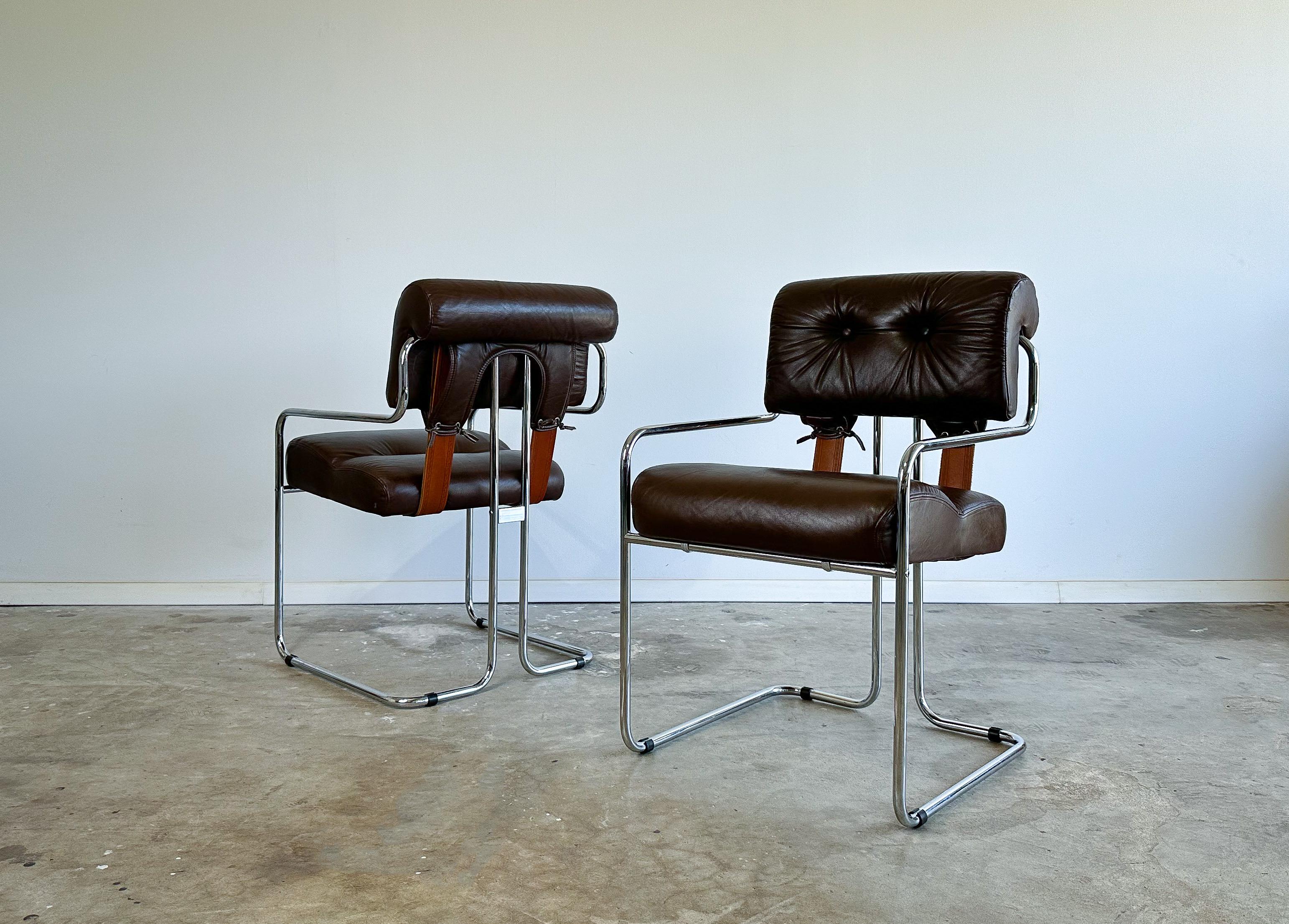 Late 20th Century Pair of Tucroma Chairs, Guido Faleschini, Italy, 1970s