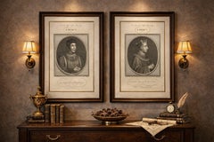 Pair of Tudor Royal Portrait Engravings, Henry V & Henry VI, c.1790