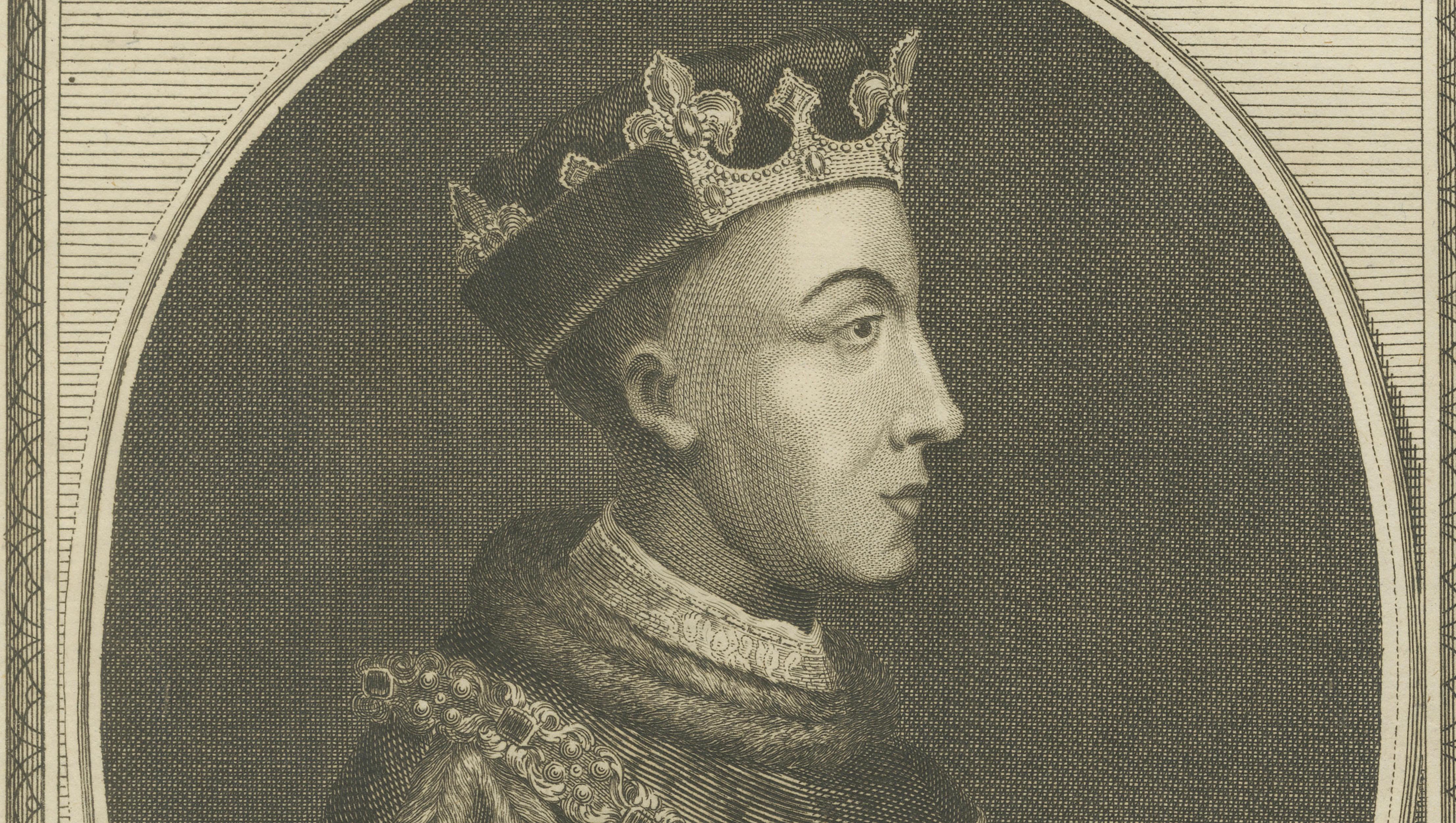 Pair of Tudor Royal Portrait Engravings, Henry V & Henry VI, c.1790
