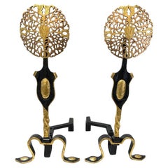 Pair of Tudor Style Andirons