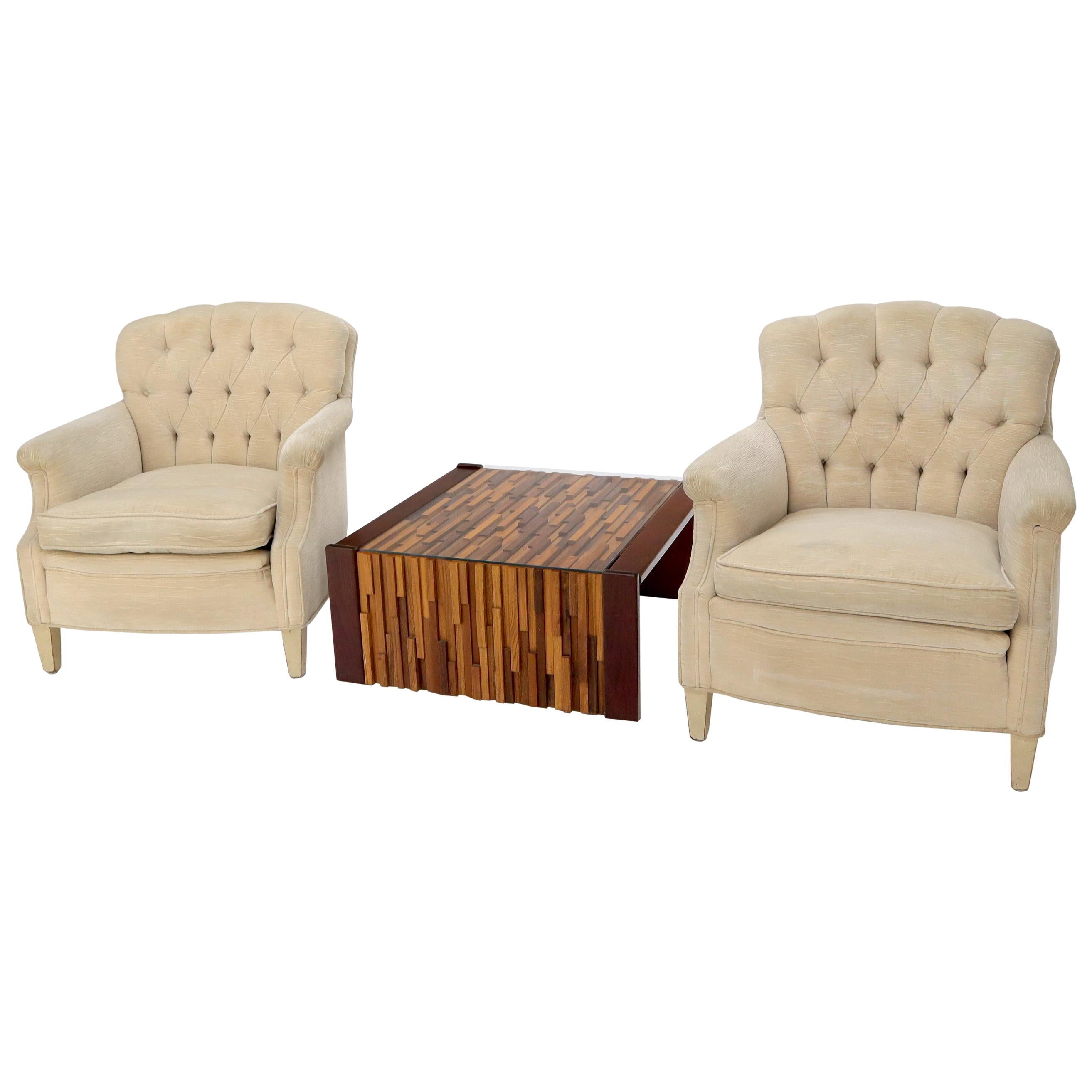 Pair of Cerused and Velvet Chairs at 1stDibs