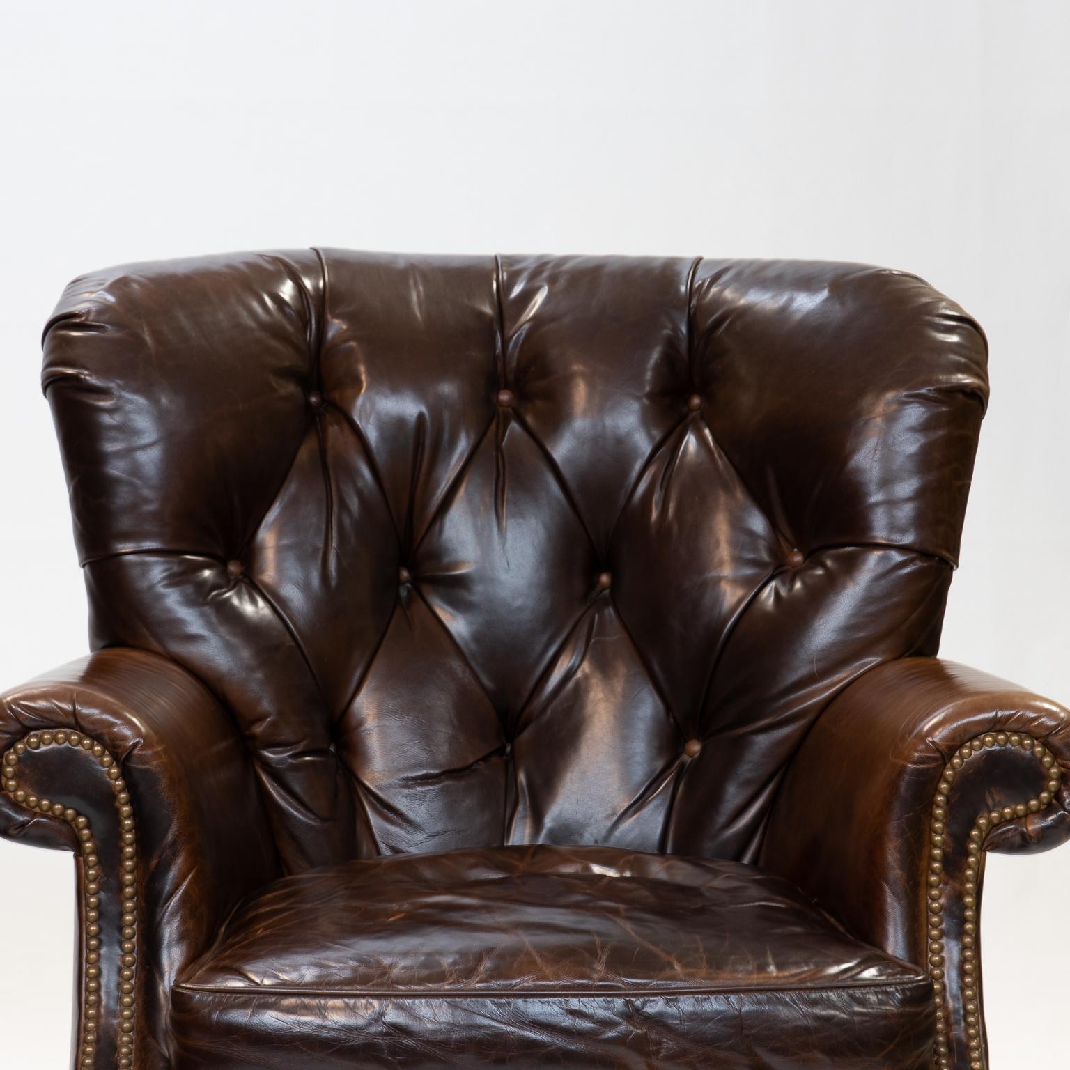 Other Pair of Tufted Back Leather Club Chairs