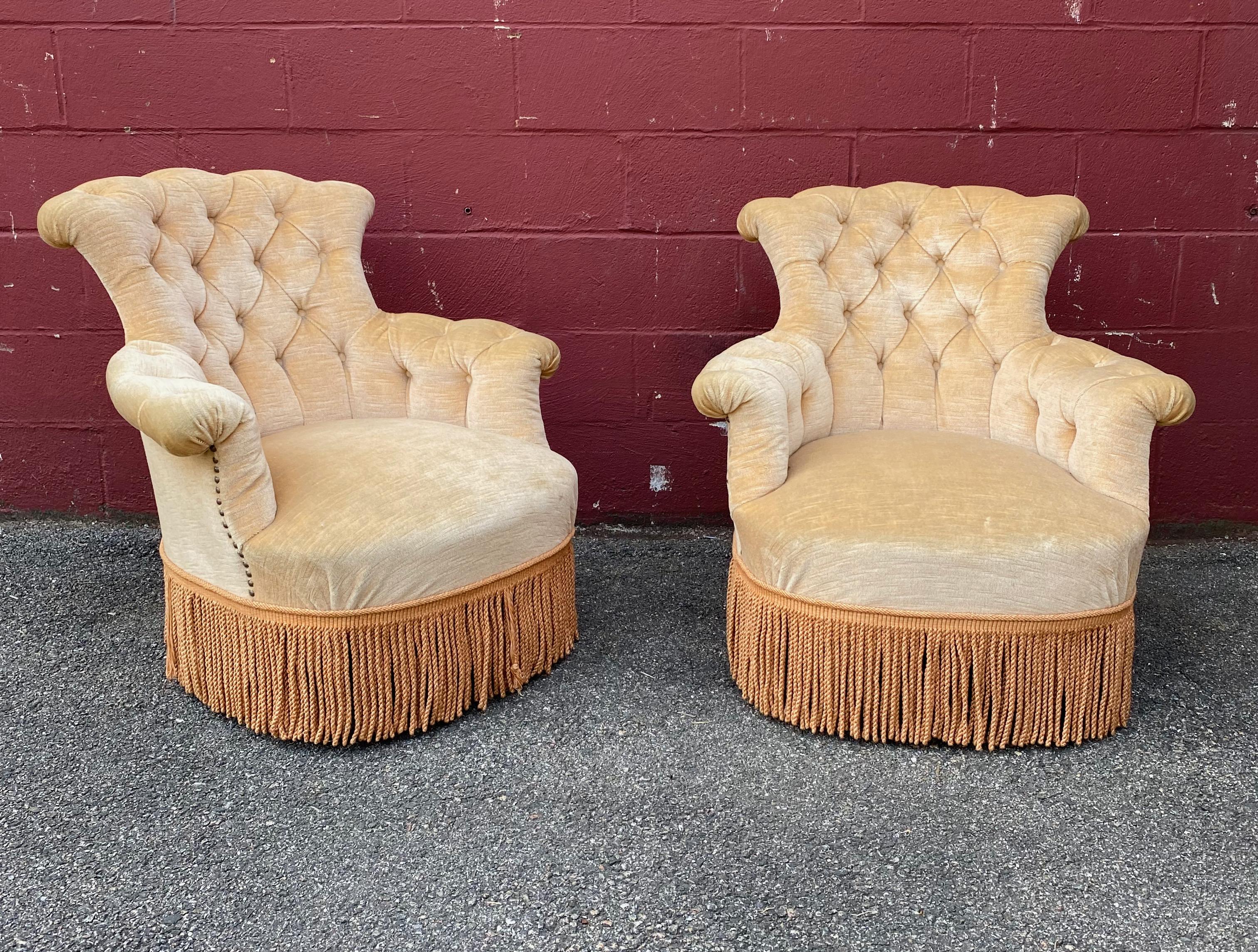 tufted armchair