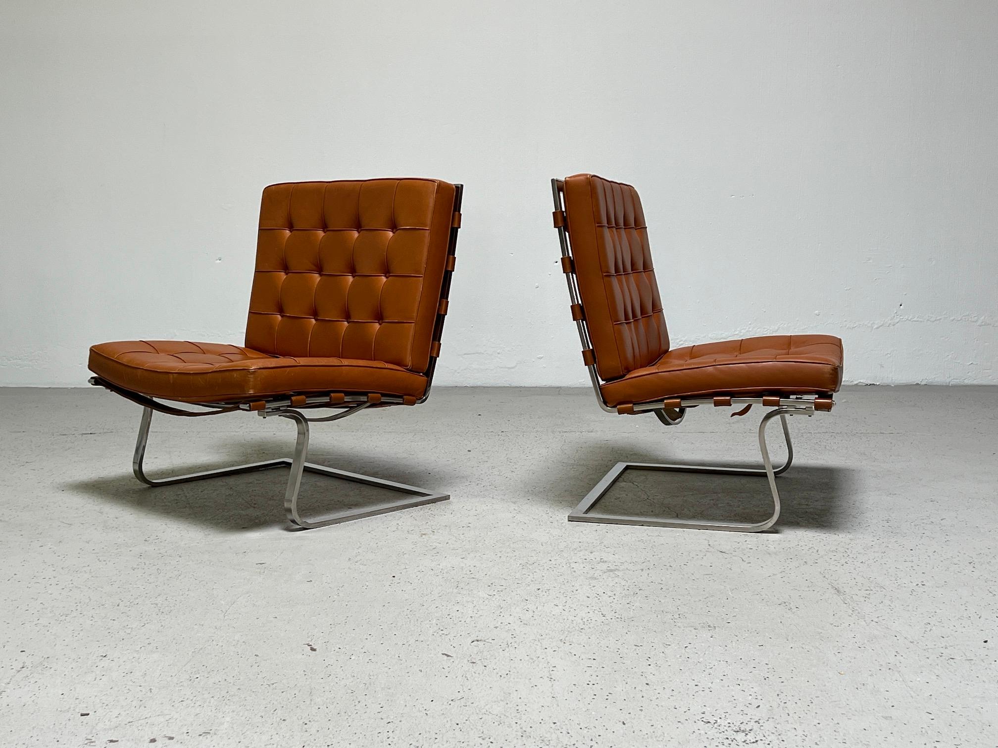 Pair of Tugendhat Chairs by Mies van der Rohe for Knoll In Good Condition In Dallas, TX