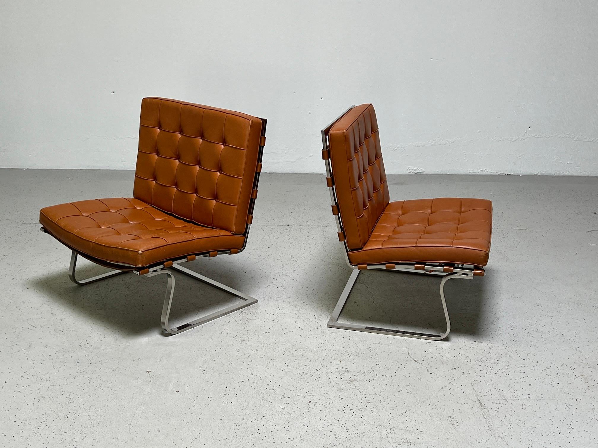 Late 20th Century Pair of Tugendhat Chairs by Mies van der Rohe for Knoll