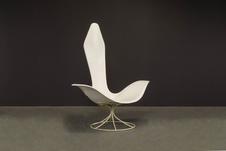 Steel Pair of Tulip Chairs by Erwine and Estelle Laverne for Laverne International For Sale
