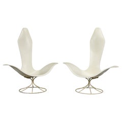 Pair of Tulip Chairs by Erwine and Estelle Laverne for Laverne International