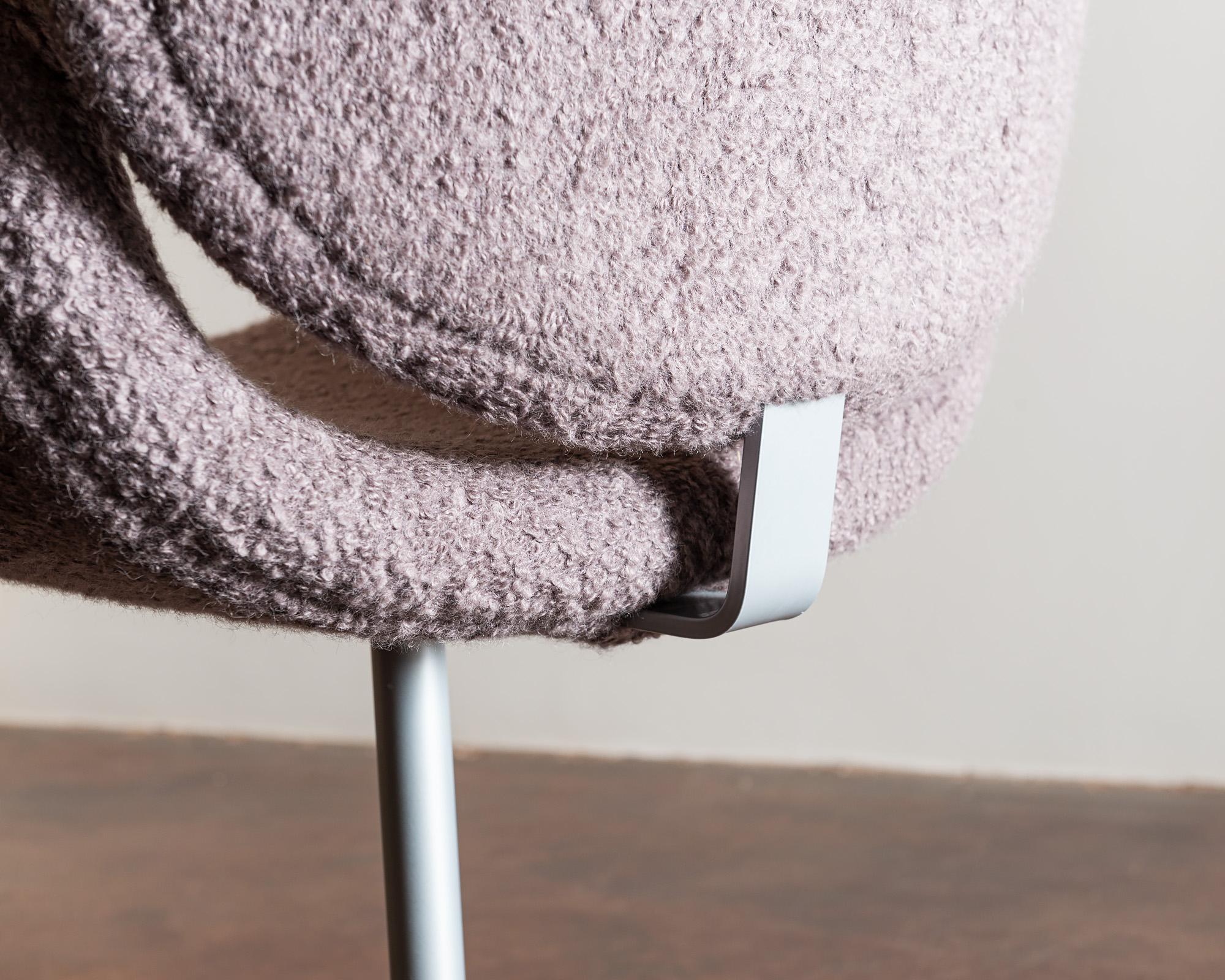Pair of Tulip Chairs by Pierre Paulin in Alpaca Boucle 1