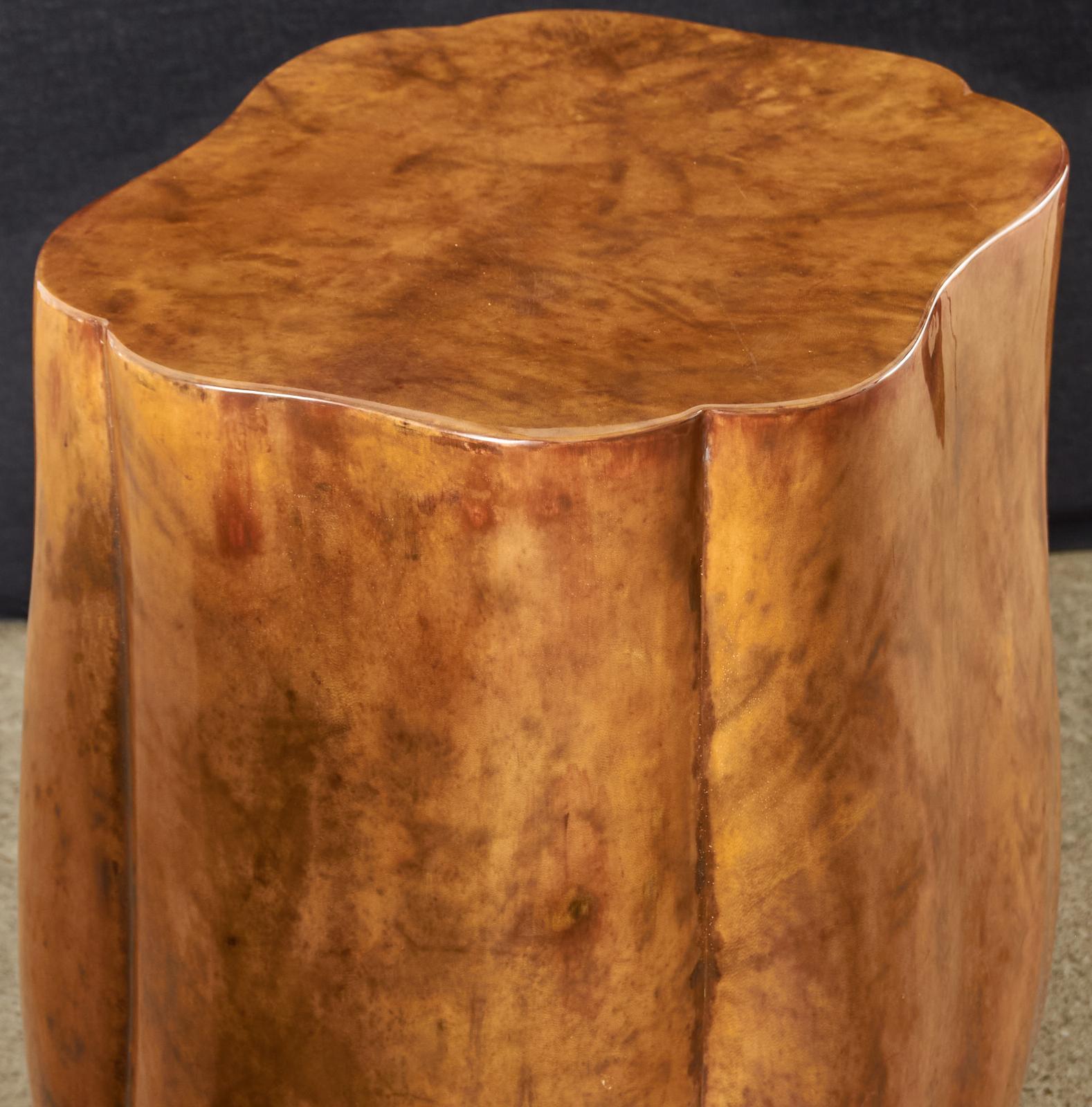 Pair of Tulip Form Goatskin Side Tables or End Tables 11