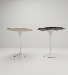 Pair of Tulip marble side tables by Eero Saarinen for Knoll 70s