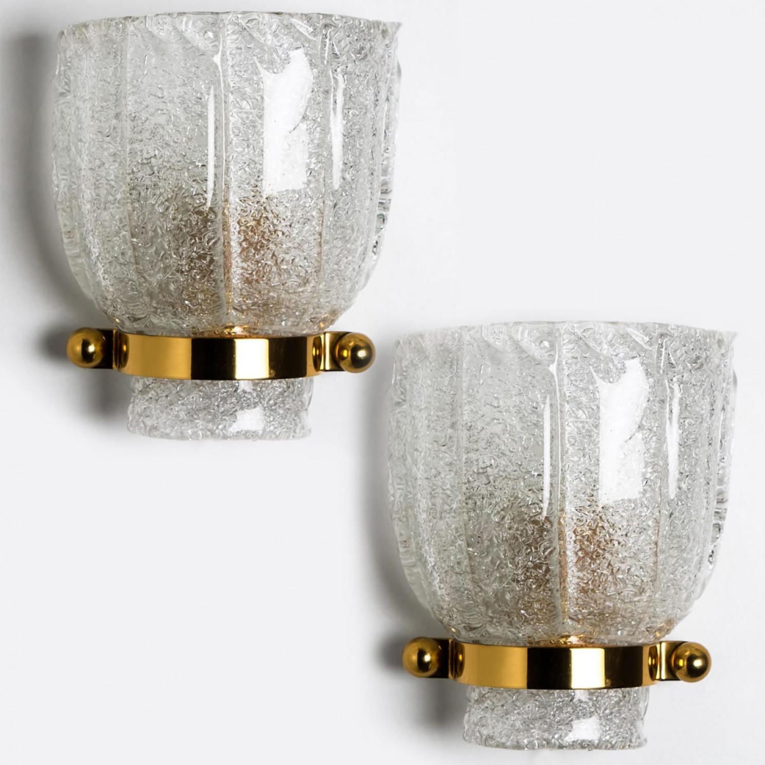 German Pair of Tulip Shape Wall Light Fixtures, Hillebrand, 1960 For Sale