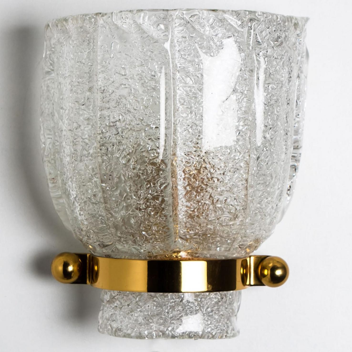 20th Century Pair of Tulip Shape Wall Light Fixtures, Hillebrand, 1960 For Sale