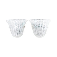 Pair of Tulip Shaped Glass Sconces