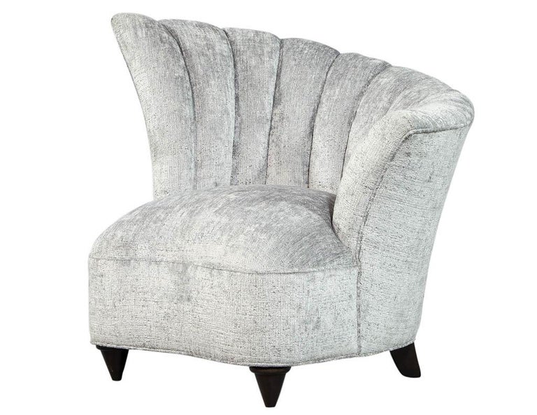 Pair of Tulip Style Channeled Back Parlor Living room ...