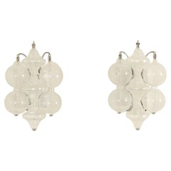 Pair of Tulipan Glass Sconces by J.T. Kalmar, Austria, 1960's