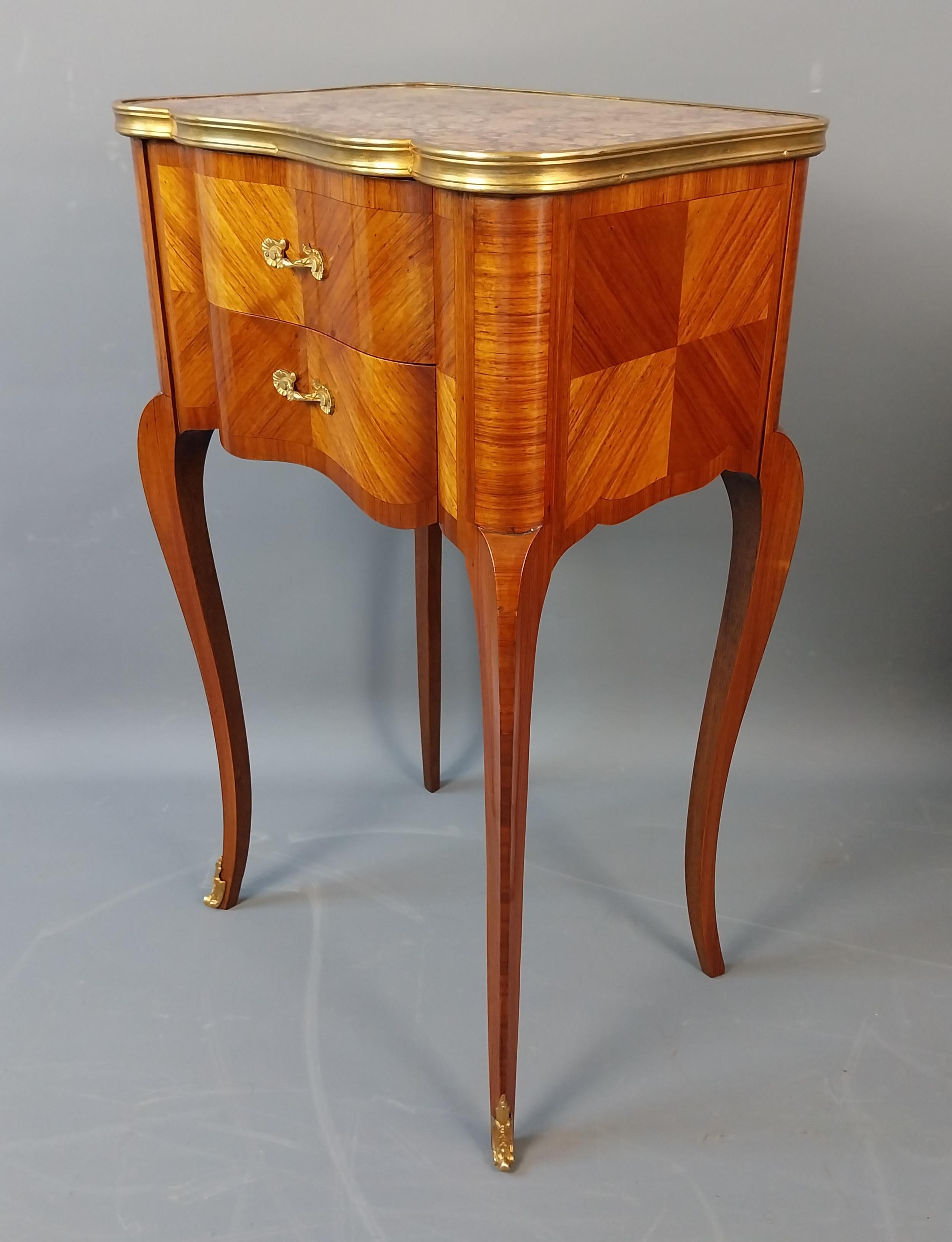 Pair of Tulipwood Bed Side Cabinets For Sale 4