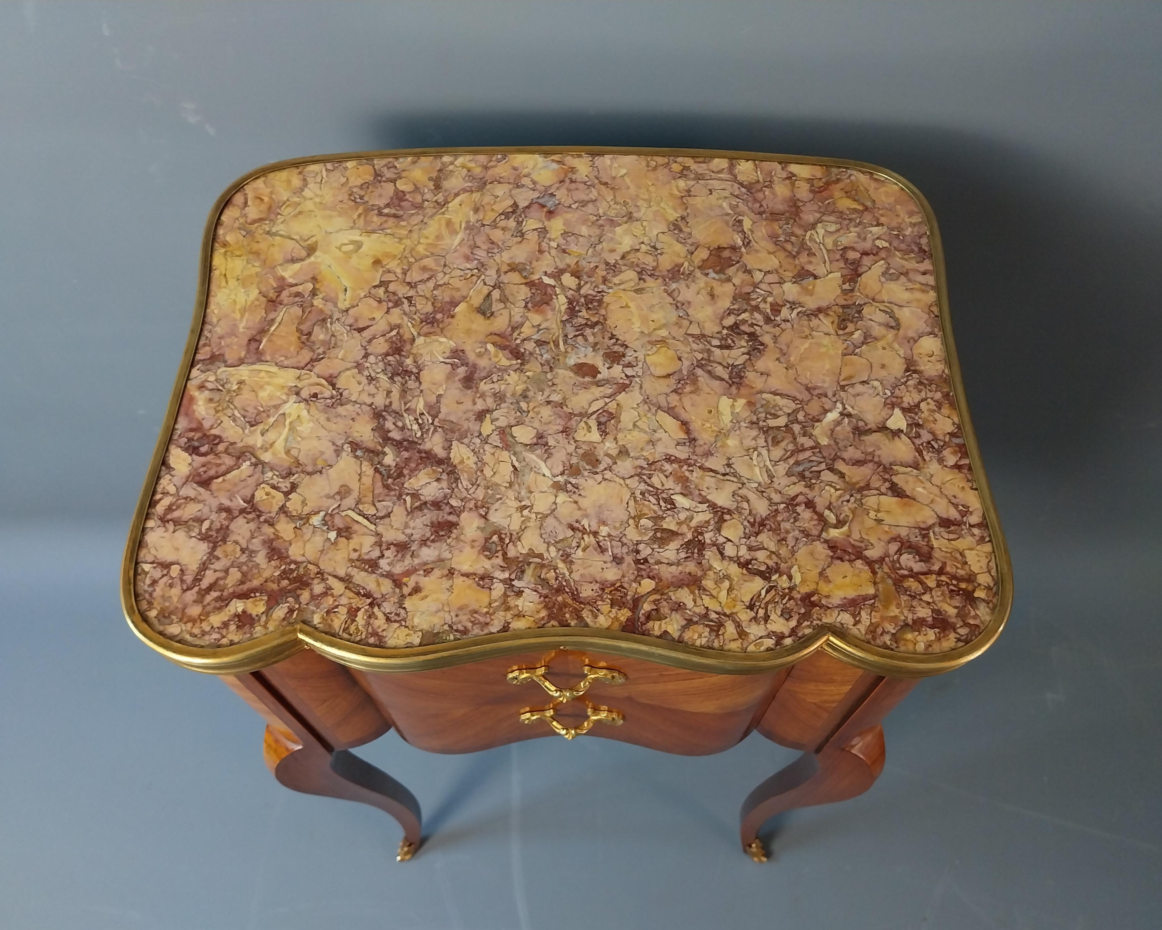 Pair of Tulipwood Bed Side Cabinets For Sale 9