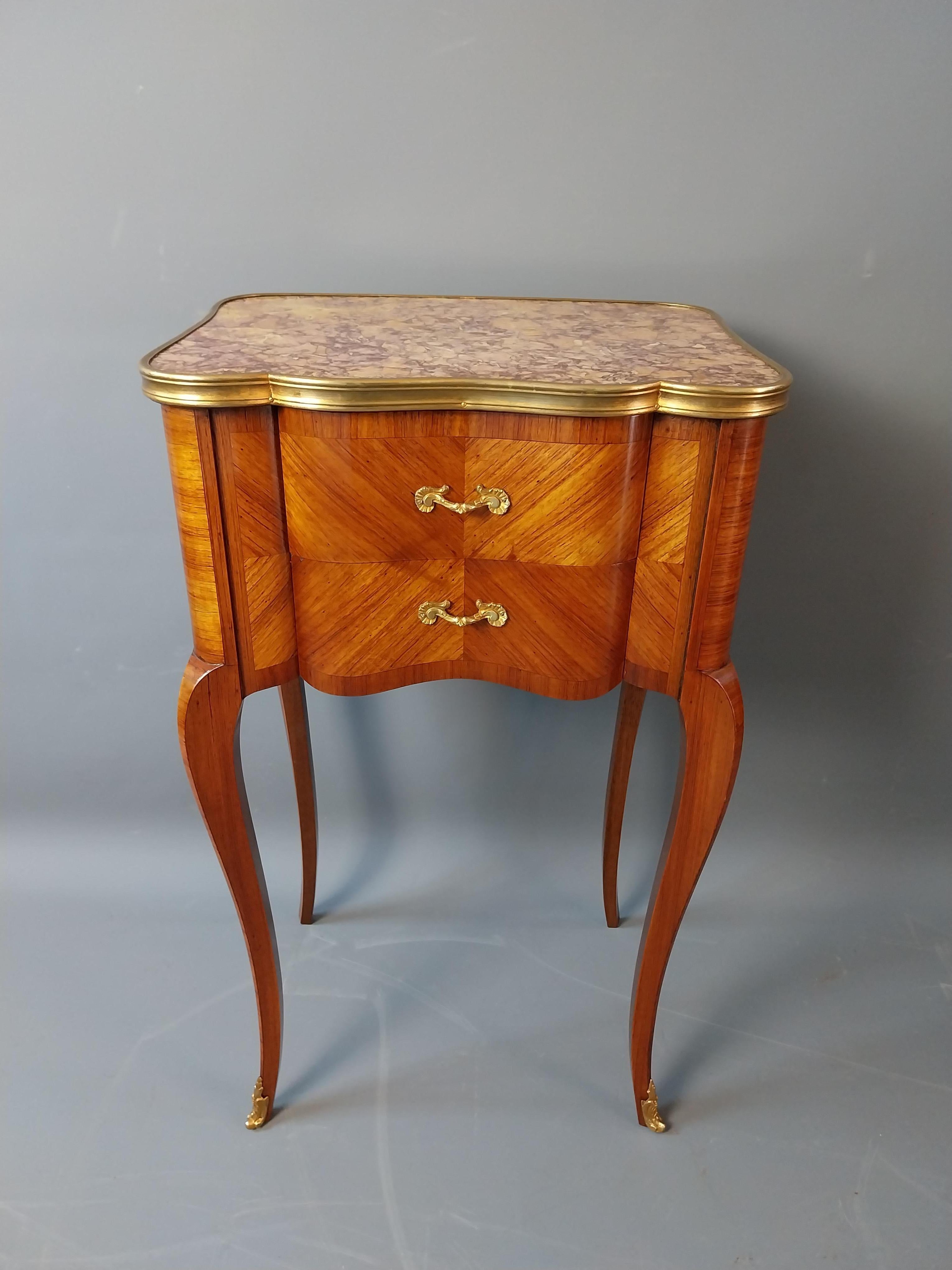 Pair of Tulipwood Bed Side Cabinets For Sale 11