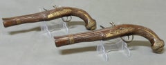 Antique Pair of Turkish Flintlock Blunderbuss Pistols