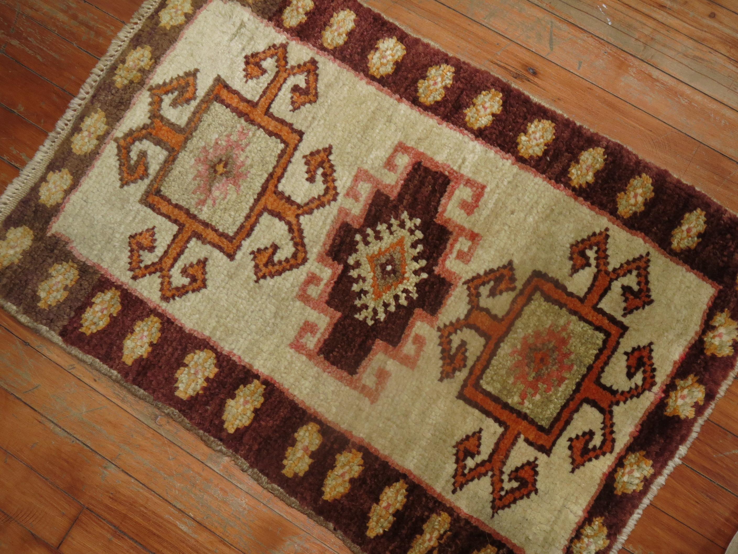 Pair of Turkish Kars Rugs In Good Condition For Sale In New York, NY
