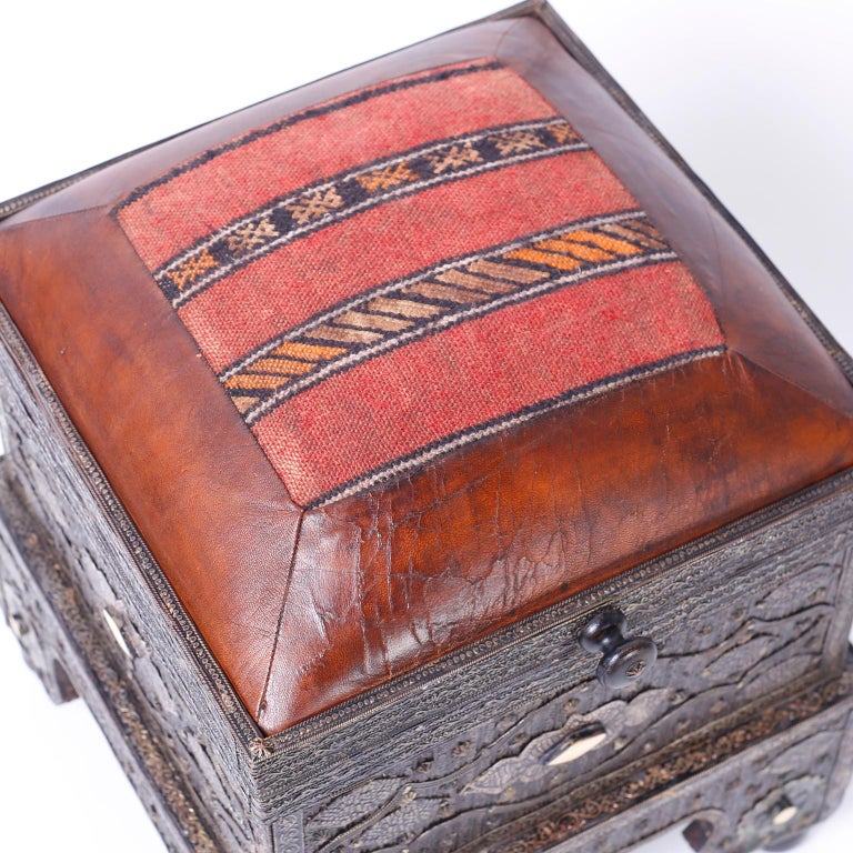 Pair of Turkish Ottomans at 1stDibs