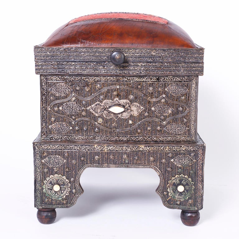 Pair of Turkish Ottomans at 1stDibs