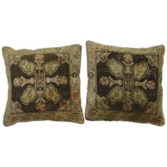 Vintage Pair of Turkish Rug Pillows