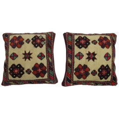 Pair of Turkish Village Rug Pillows