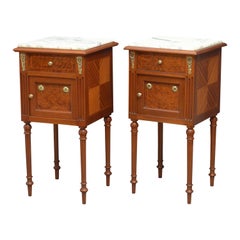 Antique Pair of Turn of Century Mahogany Bedside Cabinets