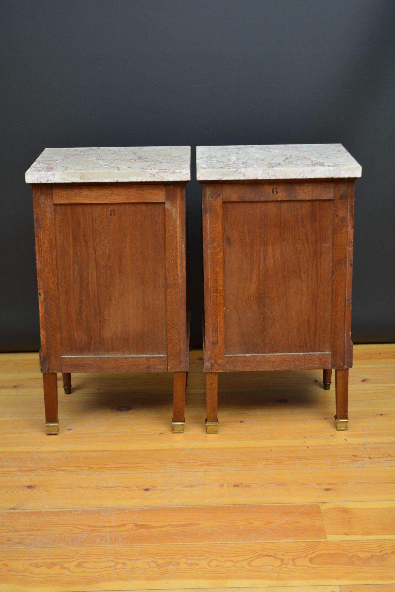 Pair of Turn of The Century Bedside Cabinets For Sale 5