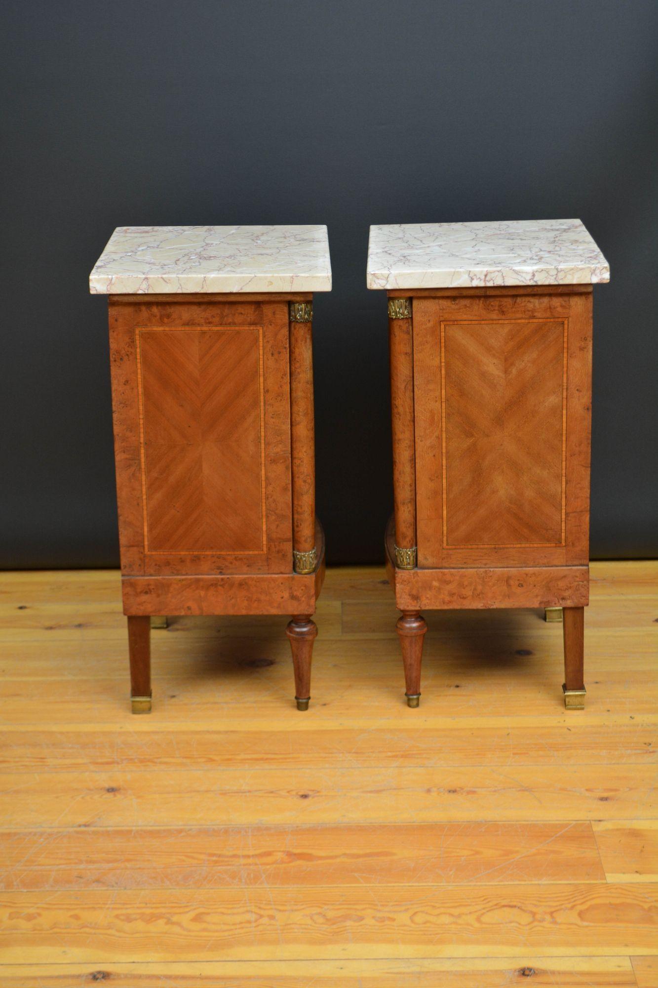Pair of Turn of The Century Bedside Cabinets For Sale 6