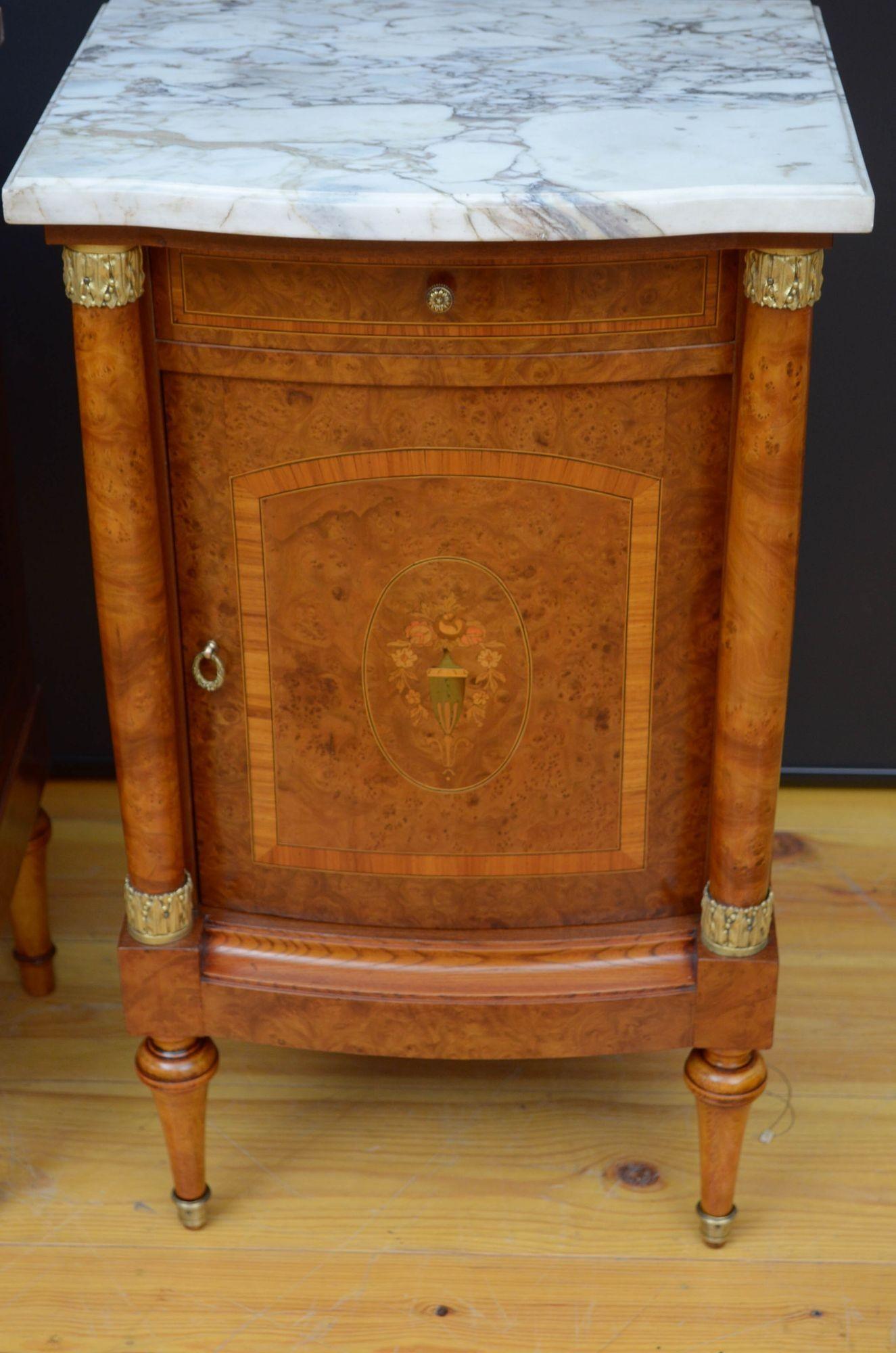 Pair of Turn of The Century Bedside Cabinets For Sale 6