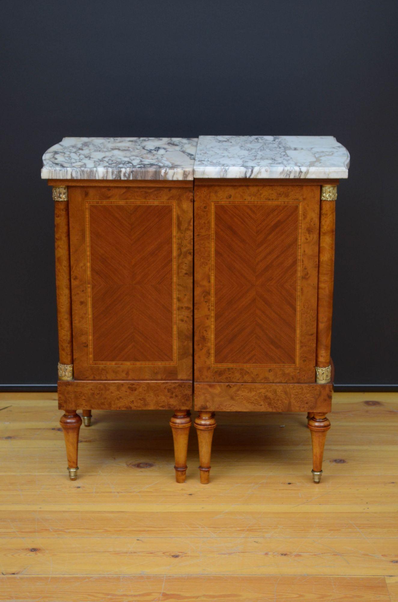Pair of Turn of The Century Bedside Cabinets For Sale 7