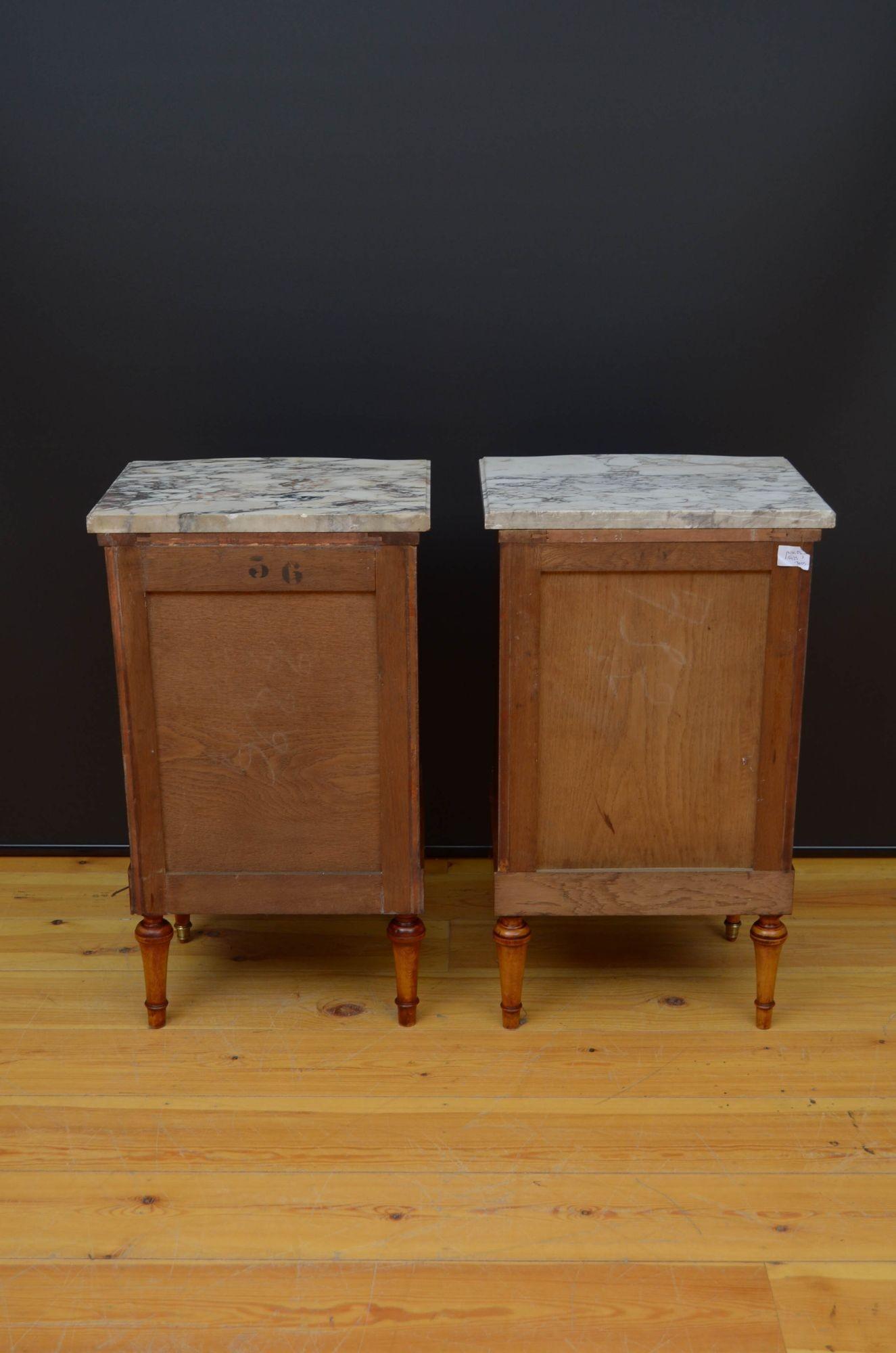 Pair of Turn of The Century Bedside Cabinets For Sale 8