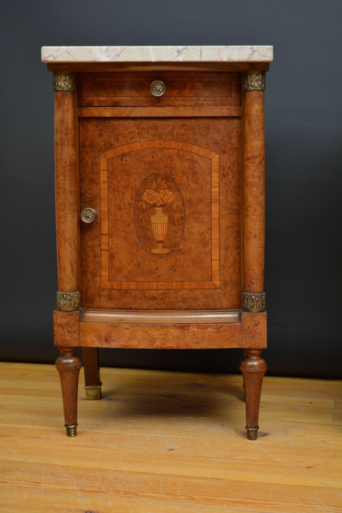 20th Century Pair of Turn of The Century Bedside Cabinets For Sale