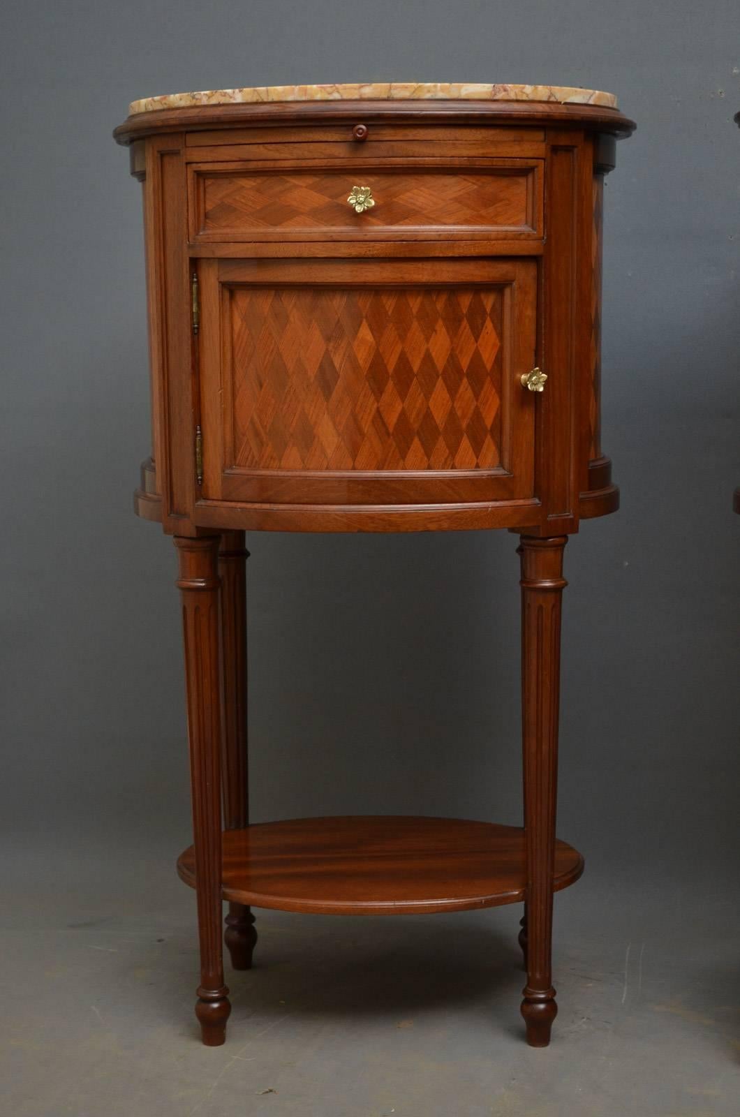 Kingwood Pair of Turn of the Century Bedside Cabinets