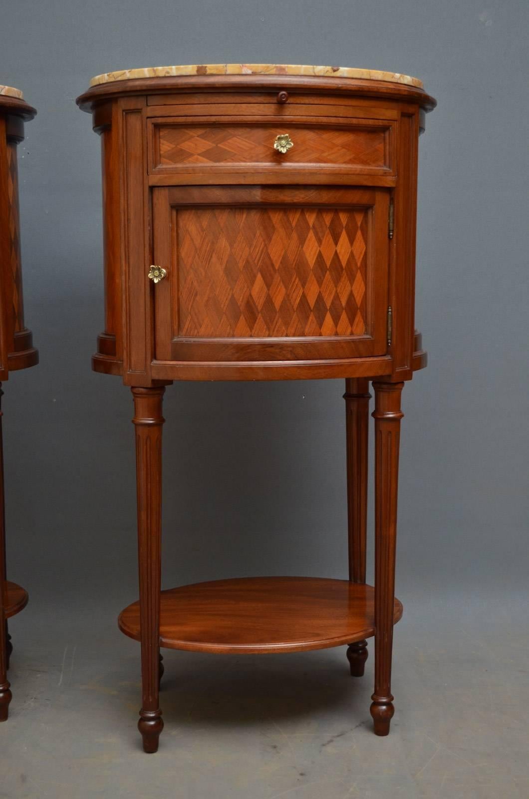 Pair of Turn of the Century Bedside Cabinets 1