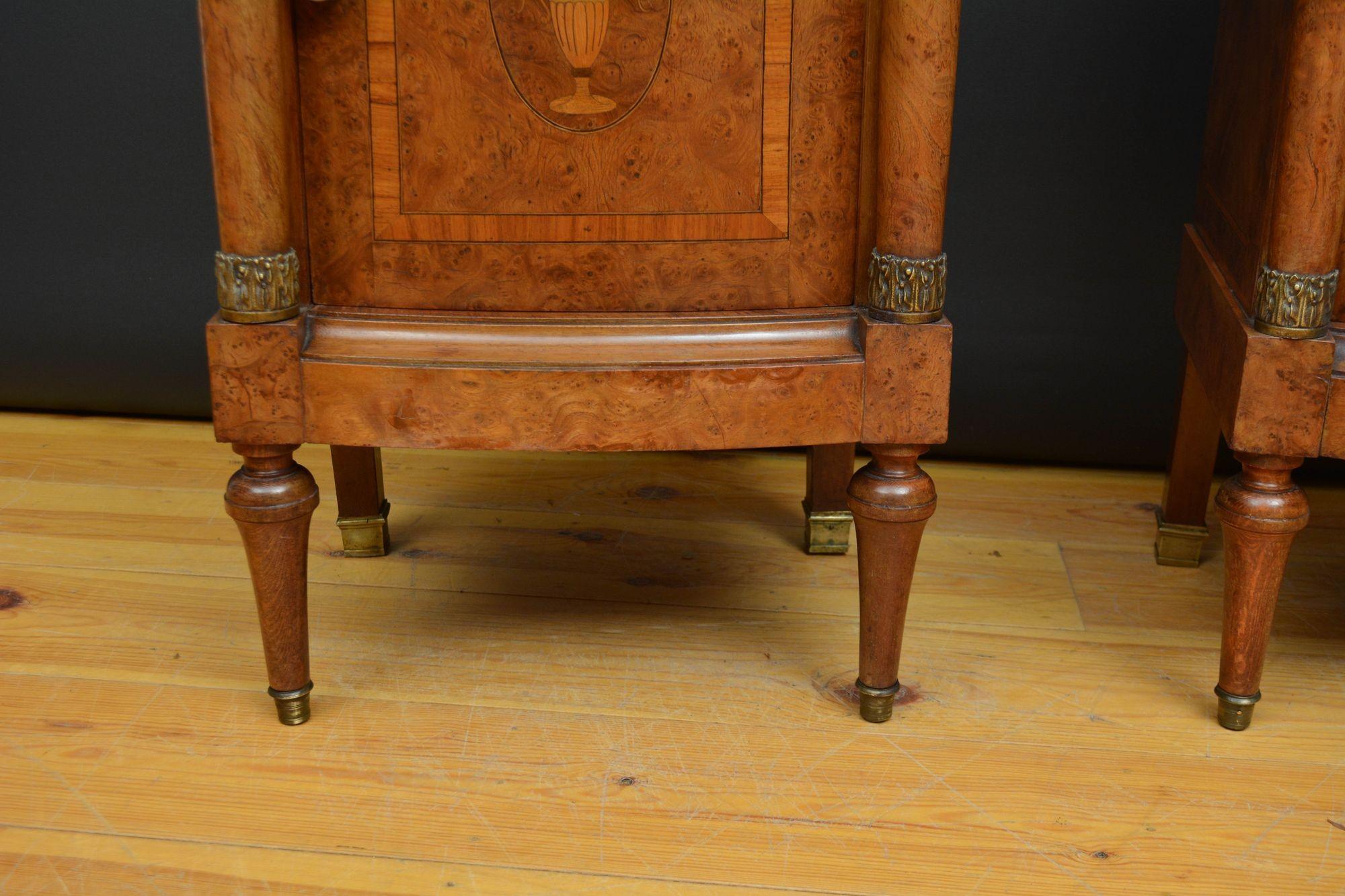 Pair of Turn of The Century Bedside Cabinets For Sale 3