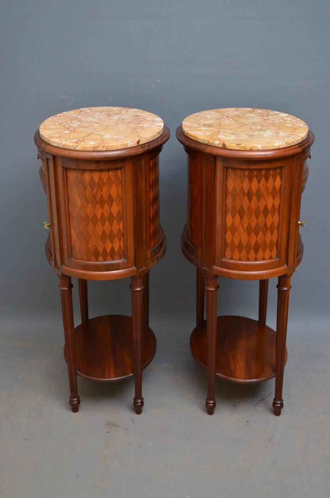 Pair of Turn of the Century Bedside Cabinets 2