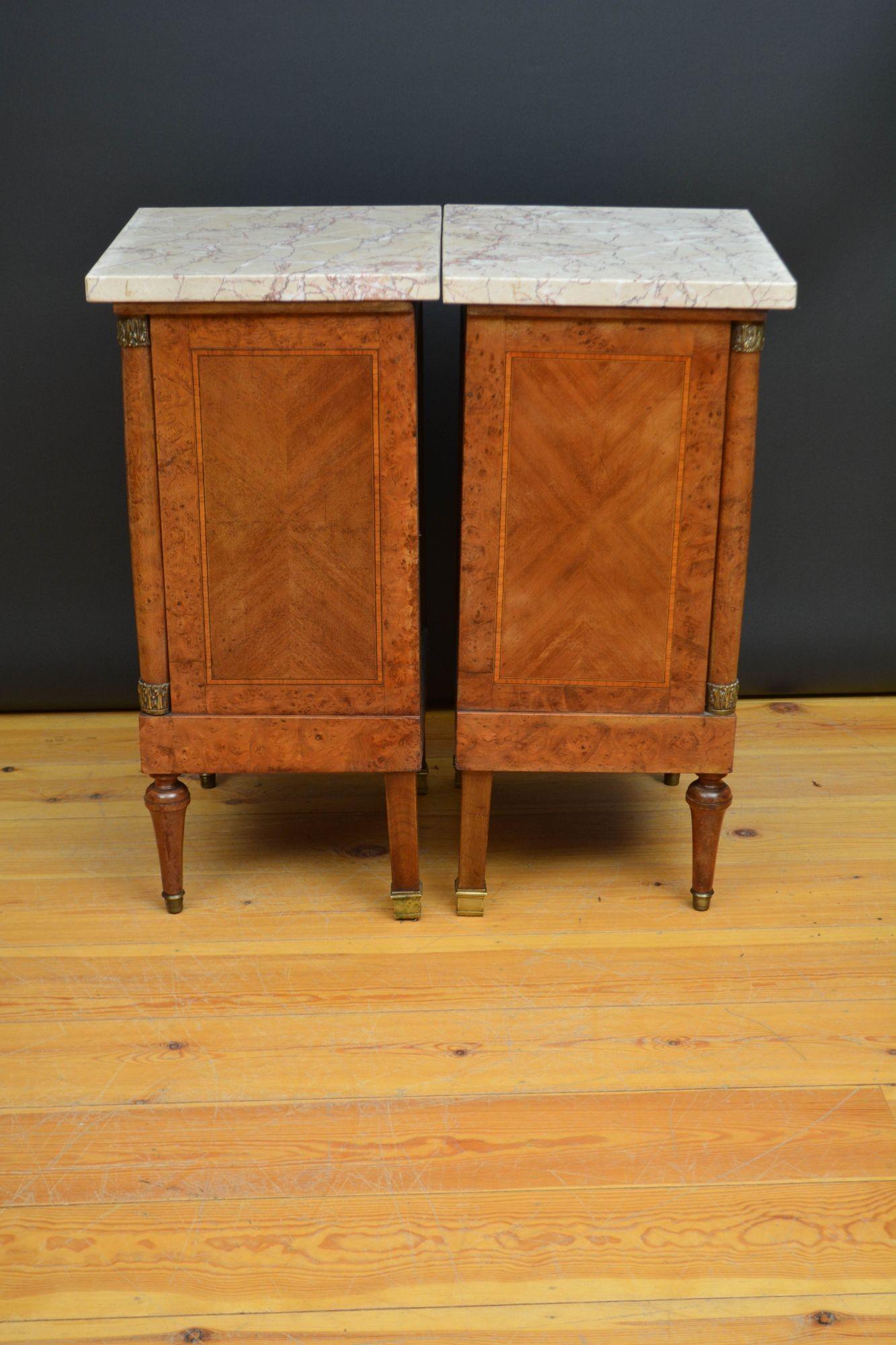 Pair of Turn of The Century Bedside Cabinets For Sale 4
