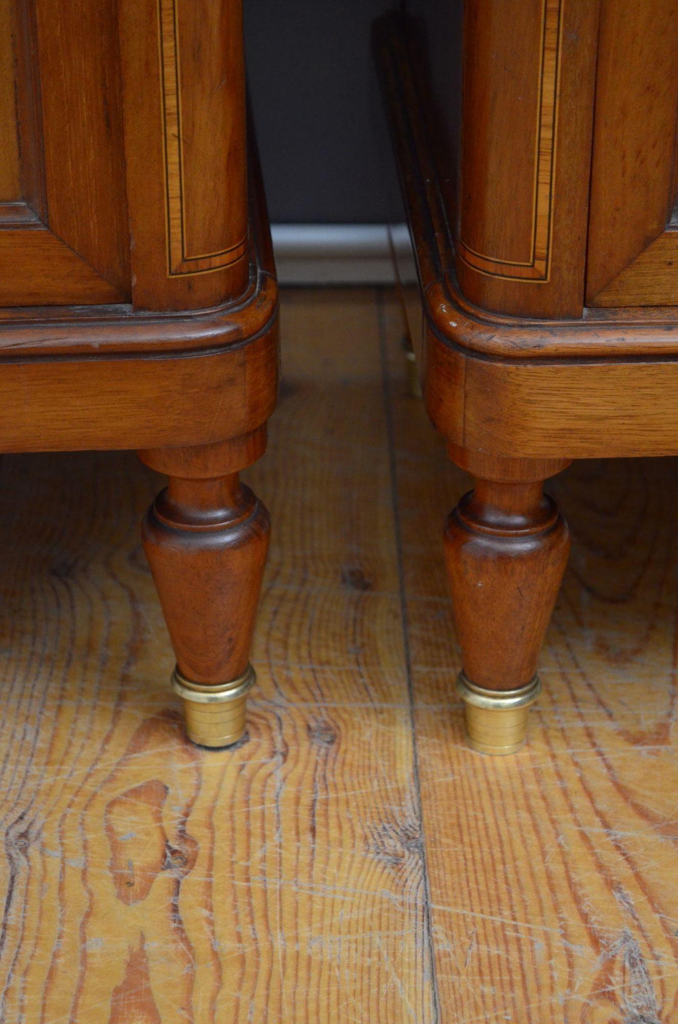 Pair of Turn of the Century Bedside Cabinets in Mahogany For Sale 4